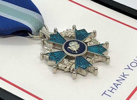 Family Recognition Medals - Silver and Blue (Color)