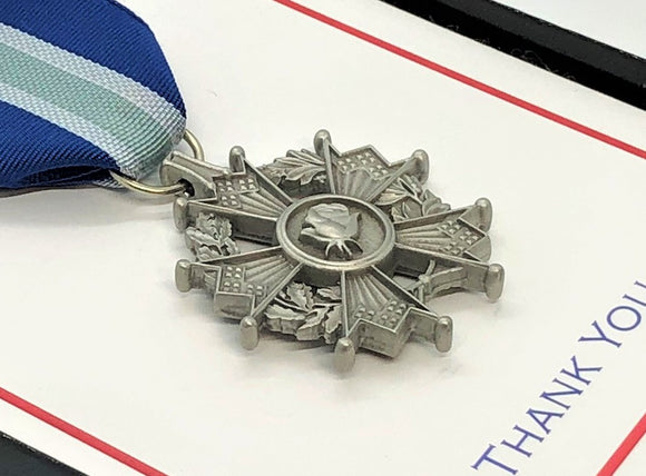 Family Recognition Medals - Silver and Blue (Pewter)
