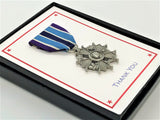 Family Recognition Medals - Blue and White (Pewter)