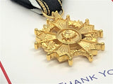 Family Recognition Medals - Black and Gold